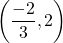 \left(\dfrac{-2}{3},2\right)