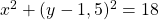 x^2+(y-1,5)^2=18