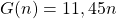G(n)=11,45n