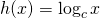h(x)=\log_cx